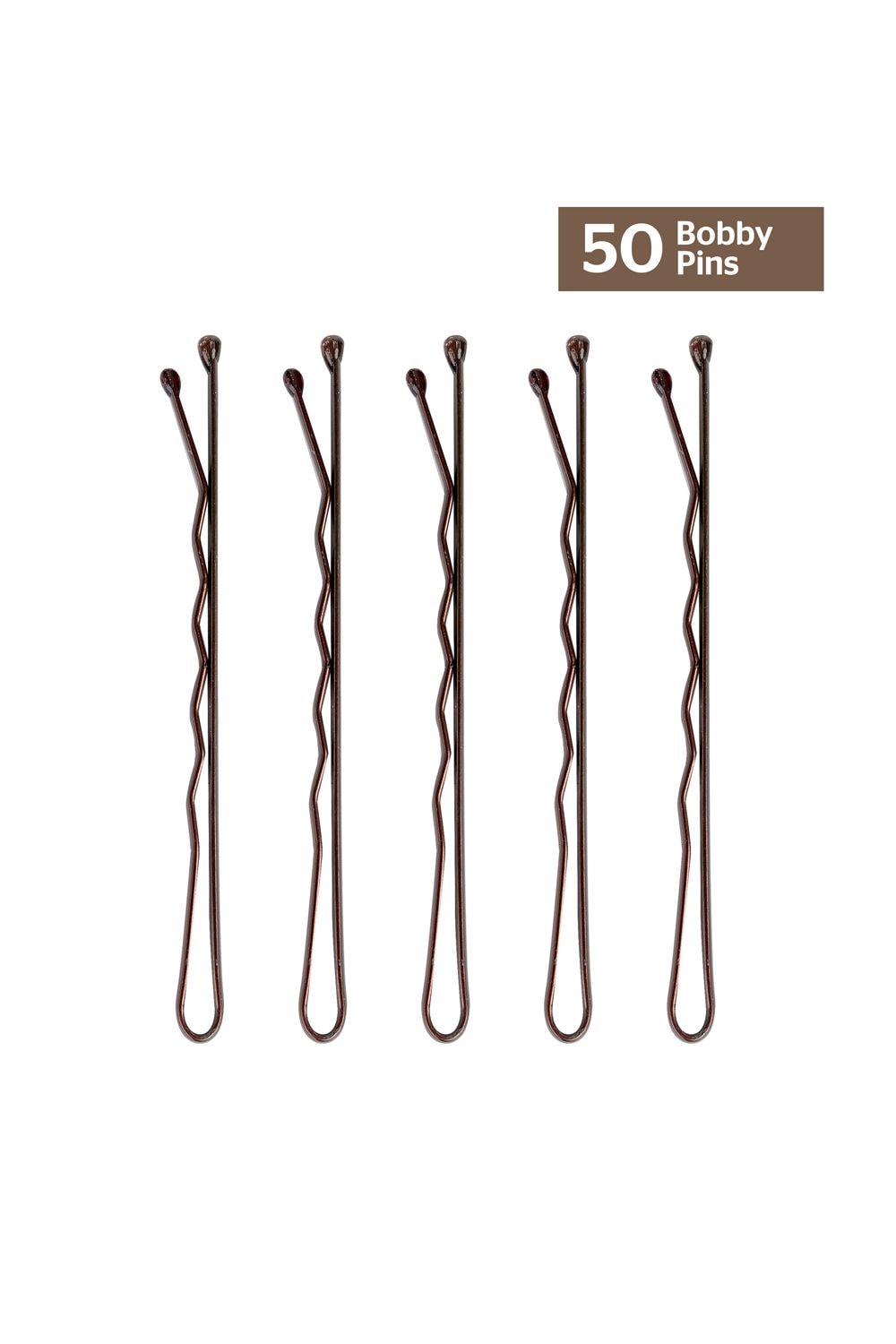 Brushworks Bobby Pins Brown image 2