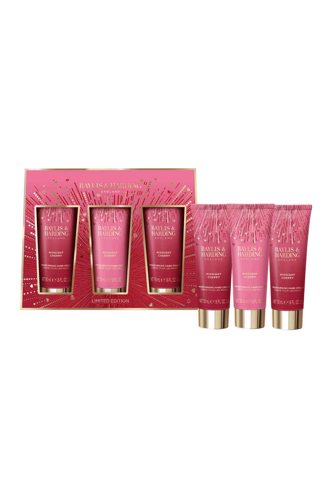 Baylis & Harding Midnight Cherry Luxury Hand Treats Gift Set Multi image 3