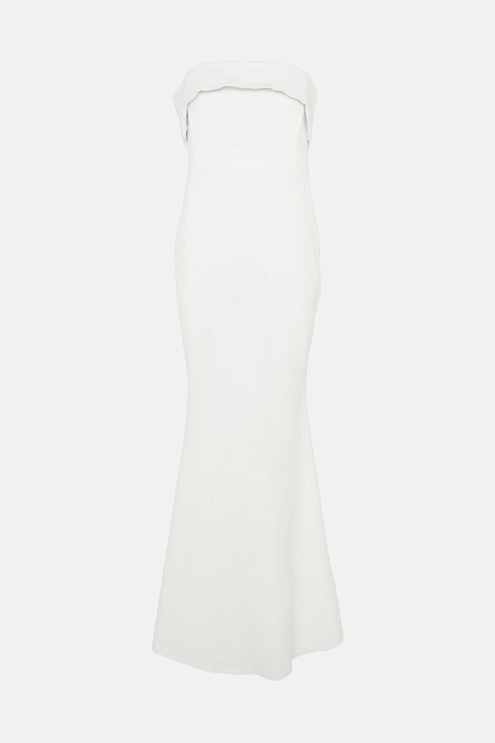 Coast Bandeau Fishtail Maxi Dress Ivory image 4