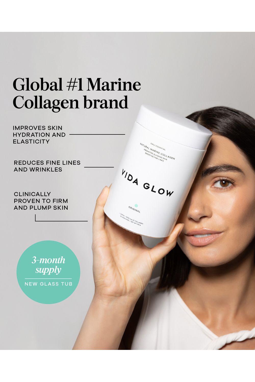 Vida Glow Natural Marine Collagen Caddy 270g Multi image 2
