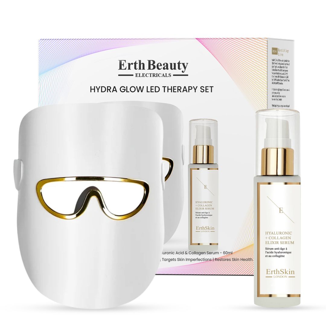 Erth Skin London ErthBeauty London Hydra Glow Led Therapy Set( LED THERAPY + HA Serum ) image 3