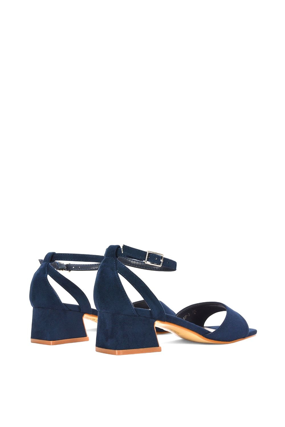 XY London 'Hayley' Strappy Block Low Heel Sandals With Cut Out image 3