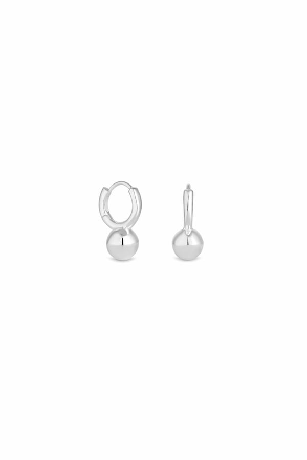 Simply Silver Simply Silver Sterling Silver 925 Polished Orb Huggie Hoop Earrings