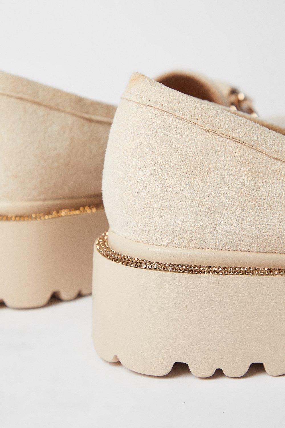 Oasis Bolton Snaffle Detail Chunky Loafers Beige image 4
