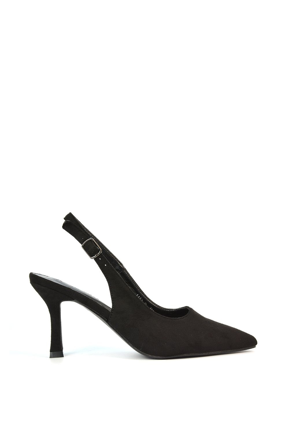 XY London 'Valerie' Stiletto High Heel Closed Toe Slingback Court Shoes image 1