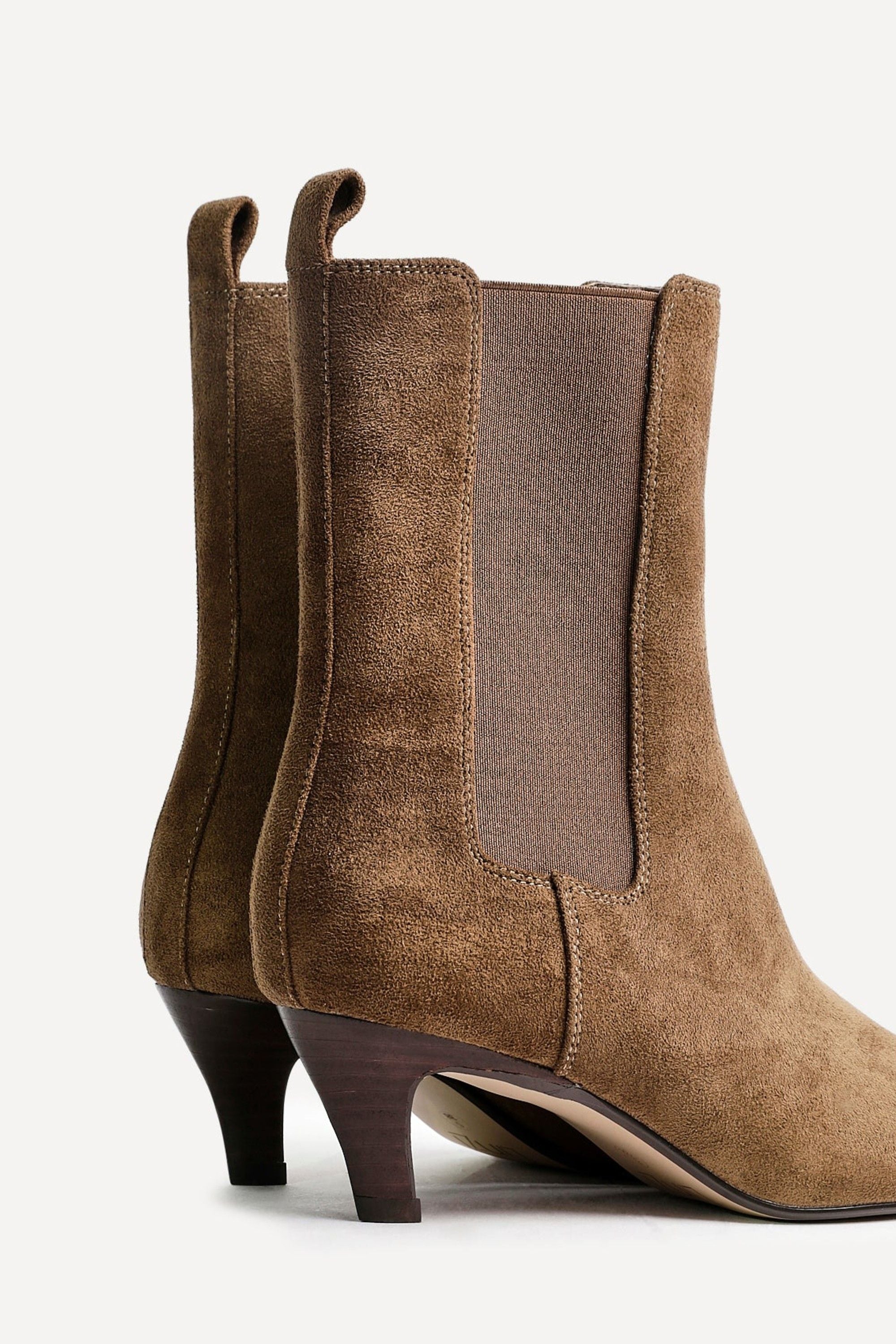 Linzi Ritual Sand Faux Suede Kitten Heel Chelsea Boot image 4