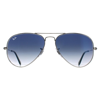 Ray-Ban Aviator Silver Gradient Light Blue Aviator 3025 Sunglasses