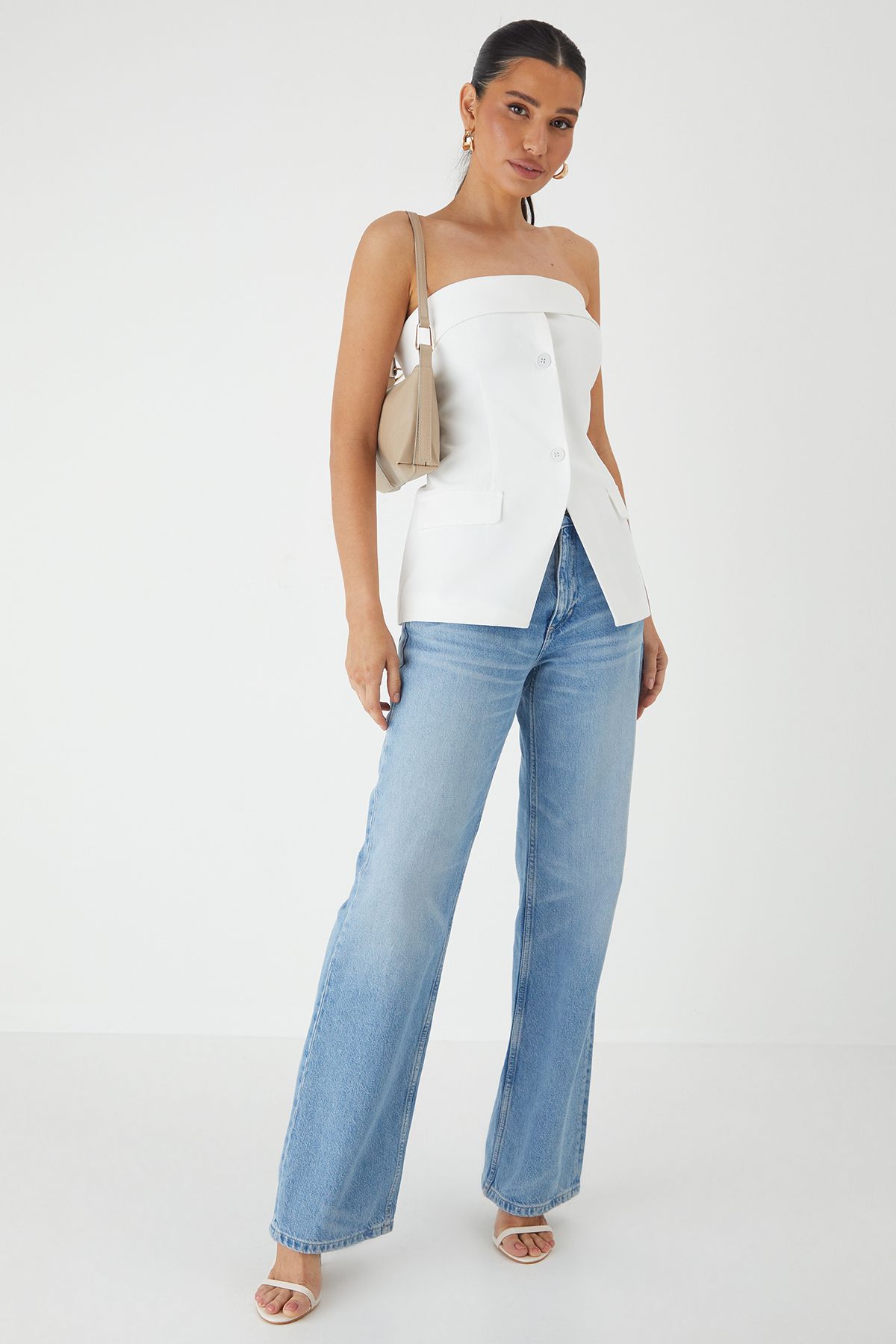 MissPap Tailored Bandeau Top White image 2