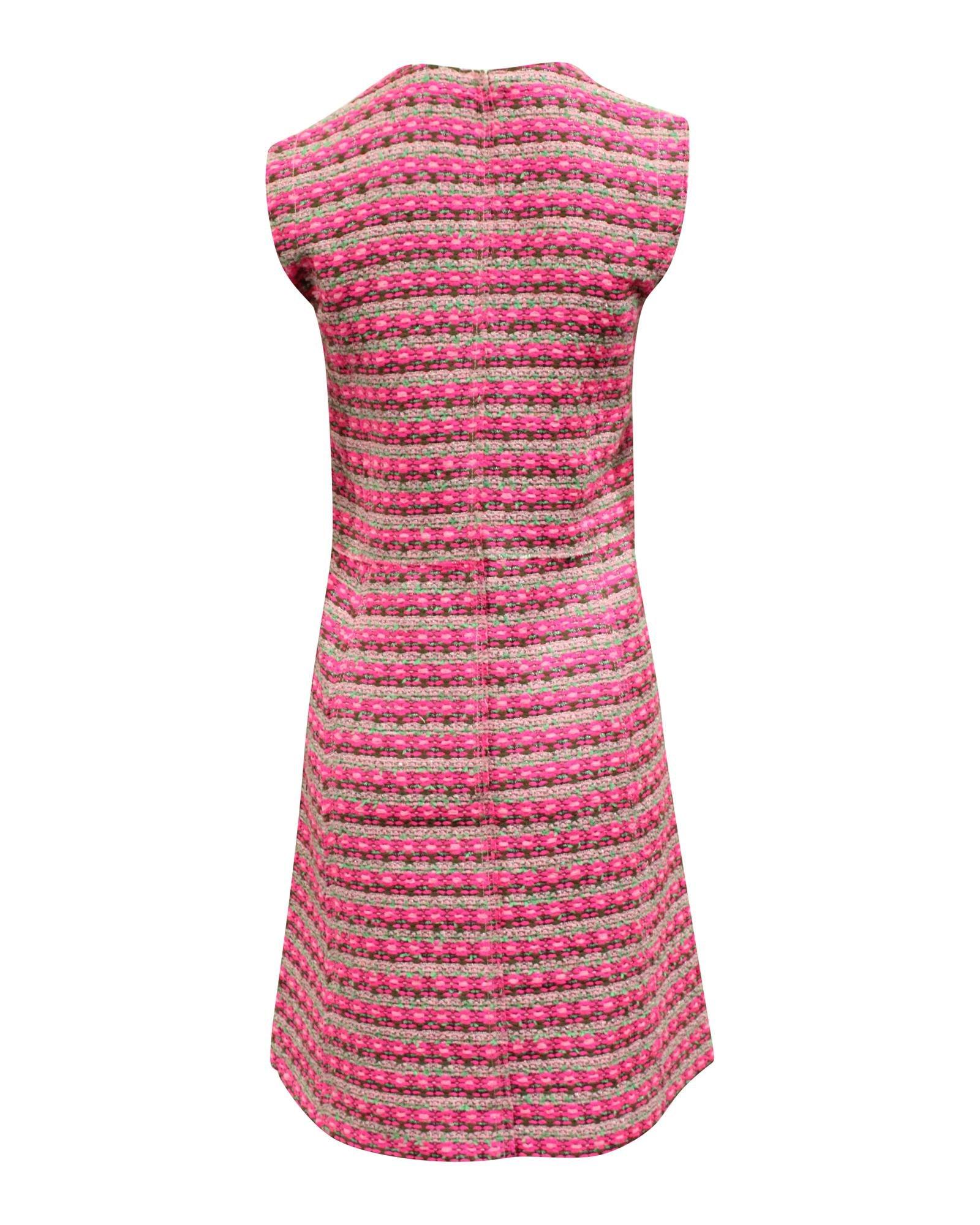 Marc Jacobs Preloved Sleeveless ALine Beaded Dress Wo - Pink Midi image 3