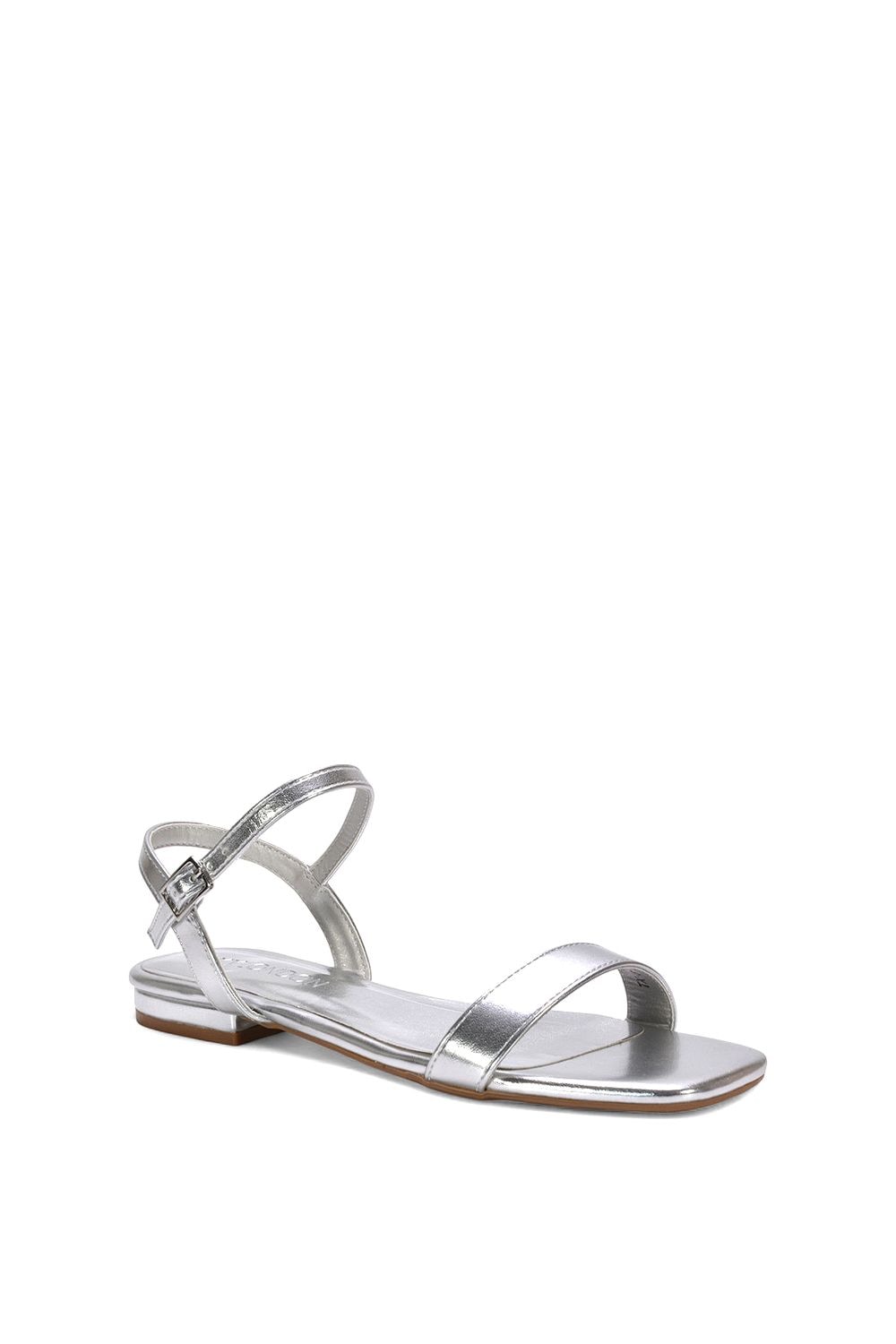 XY London 'Hallie' Open Toe Flat Strappy Sandals With Ankle Strap image 2