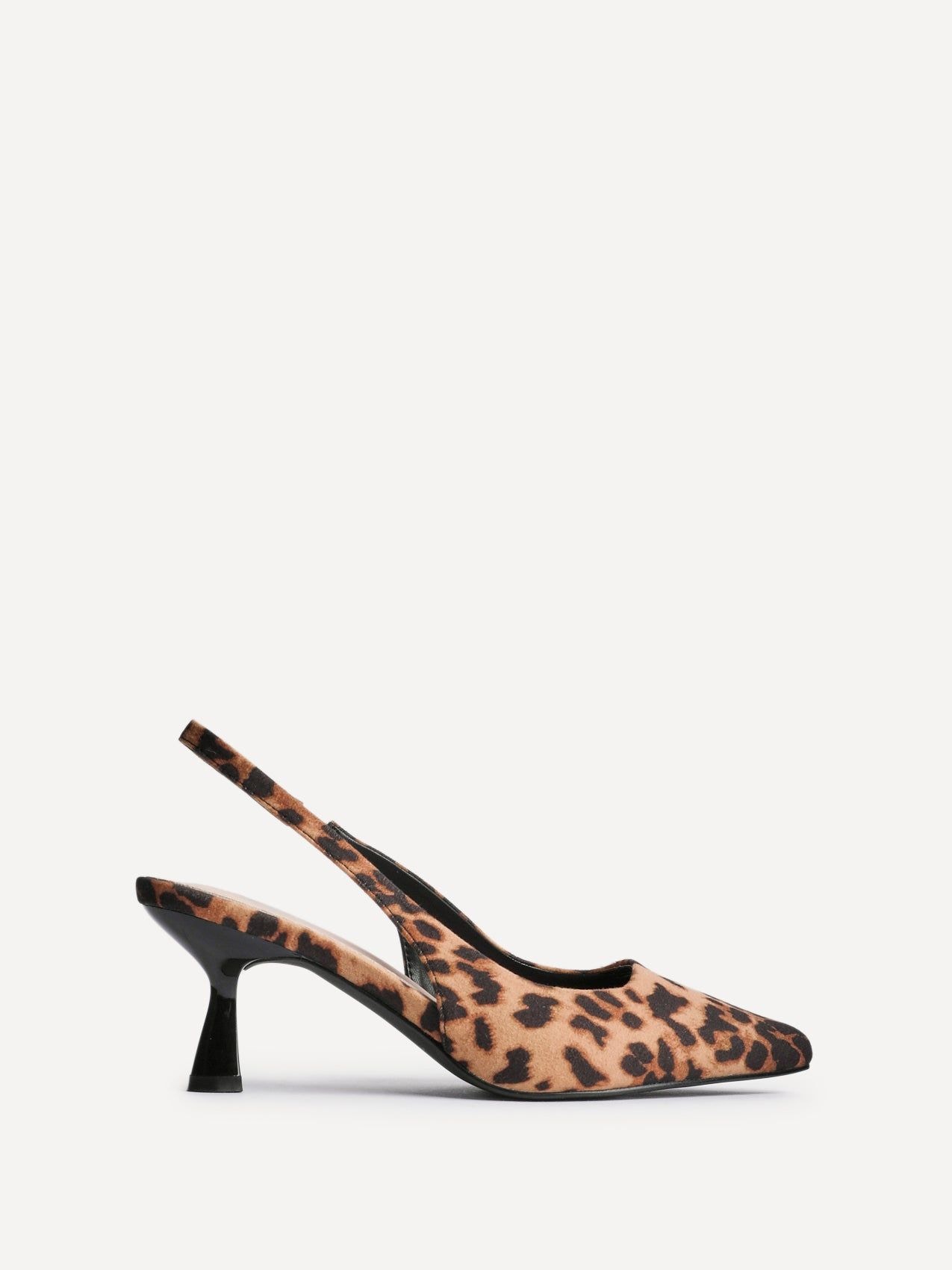 Linzi Izzie Wide Fit Leopard Print Court Heels