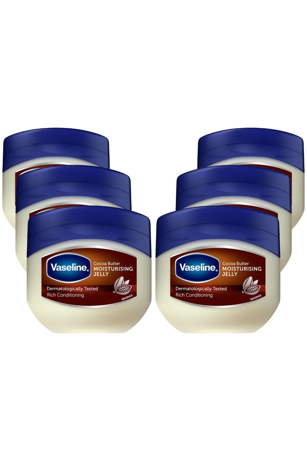 Vaseline 'Petroleum Jelly' Moisturising Cocoa Butter 100ml, 6pk image 1