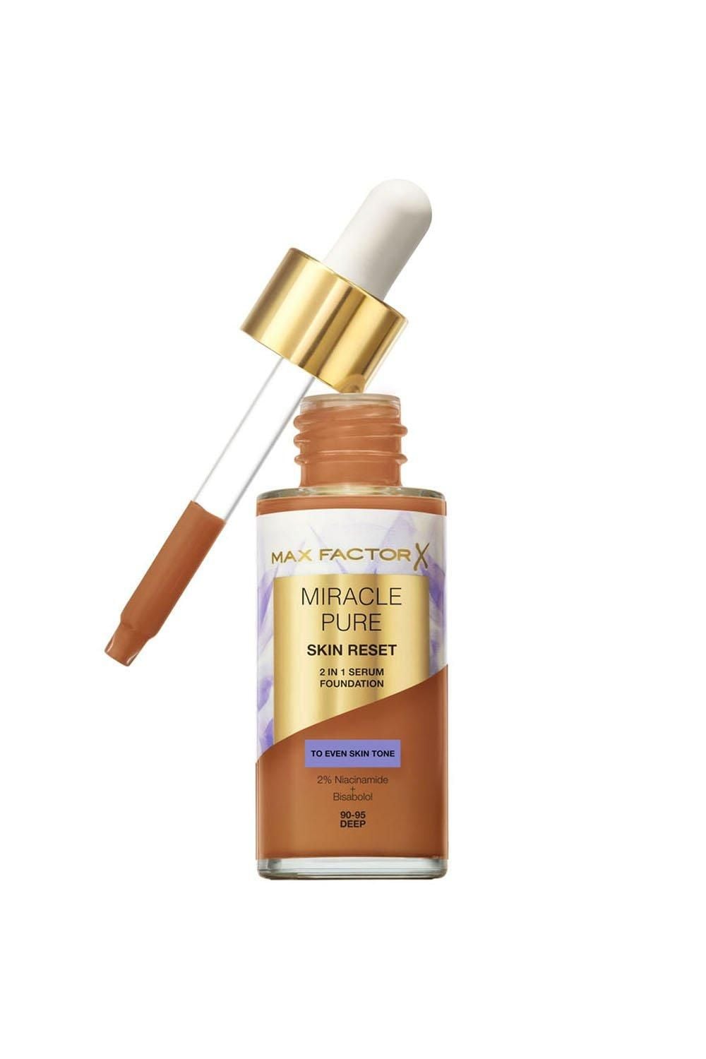 Max Factor Miracle Pure Skin Reset Serum Foundation 30ml Deep image 1