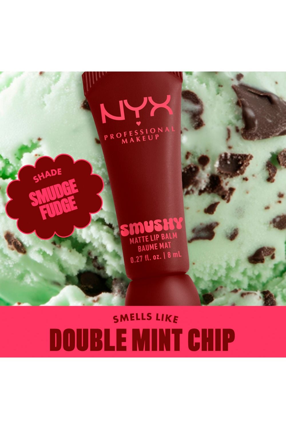 NYX Professional Makeup Smushy Matte Lip Balm 8ml Smudge Fudge image 3