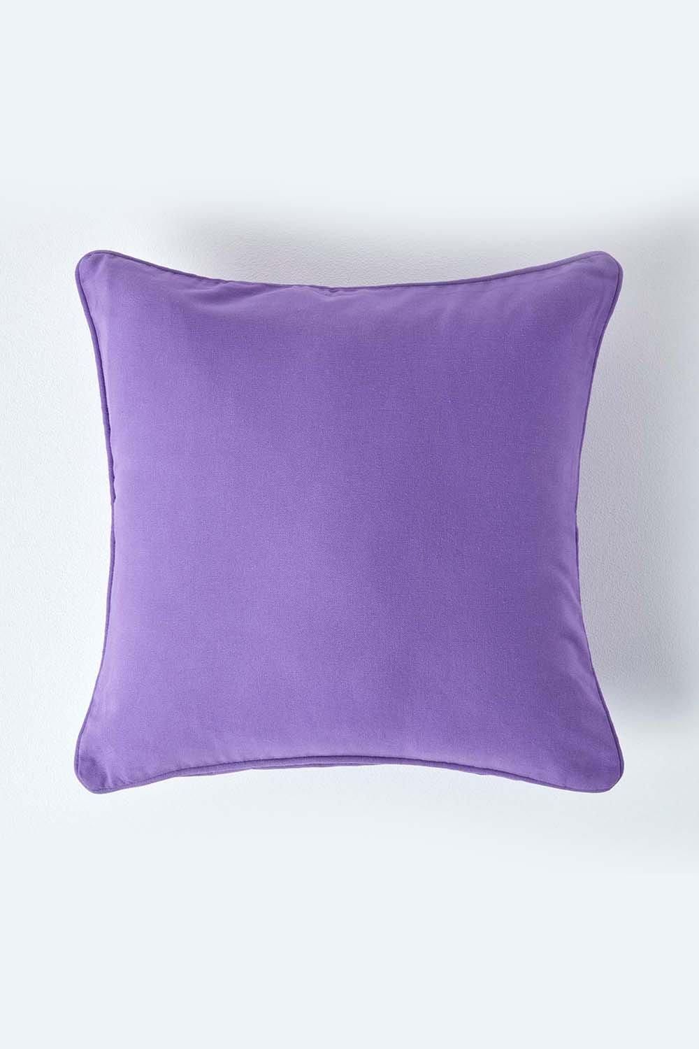 Homescapes Cotton Plain Cushion Cover image 1