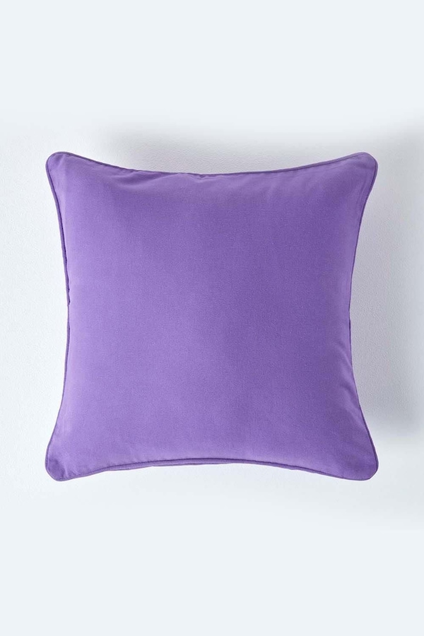 Homescapes Cotton Plain Cushion Cover