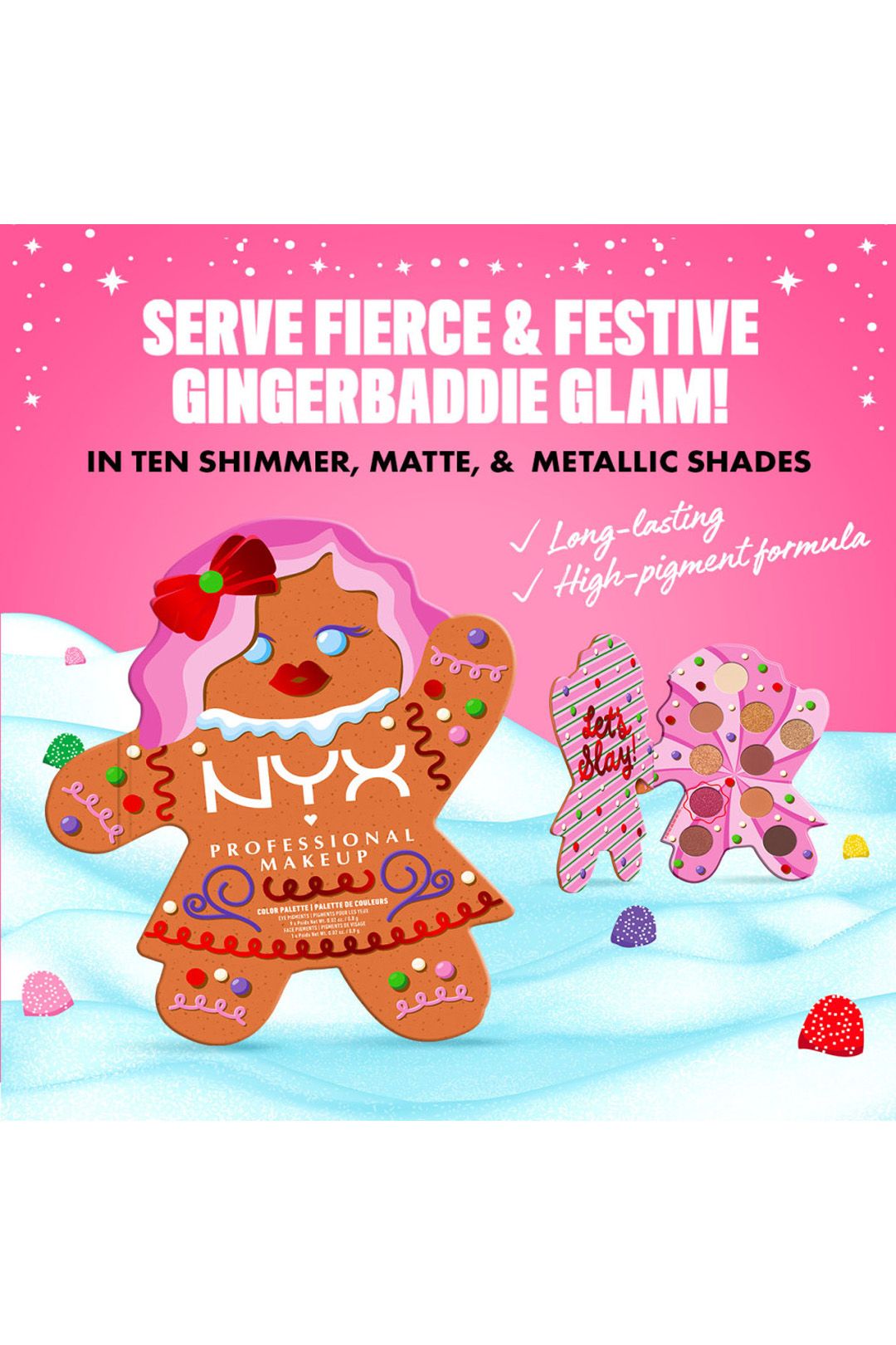 NYX Professional Makeup Holiday Gingerbaddie Eyeshadow Palette Multi image 6