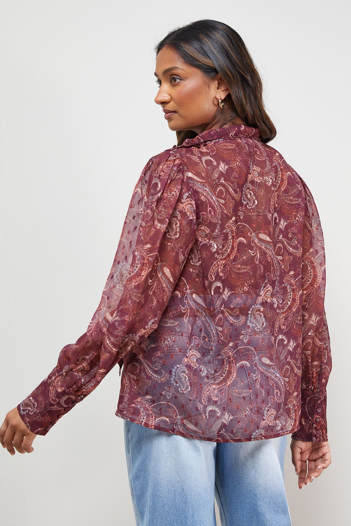 Oasis Pussy Bow Blouse Multi image 3