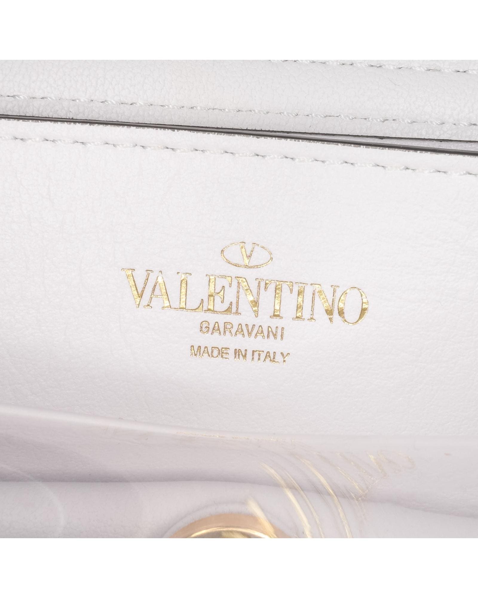 Valentino Preloved Roman Stud Shoulder Bag Wo - White Satchel image 6