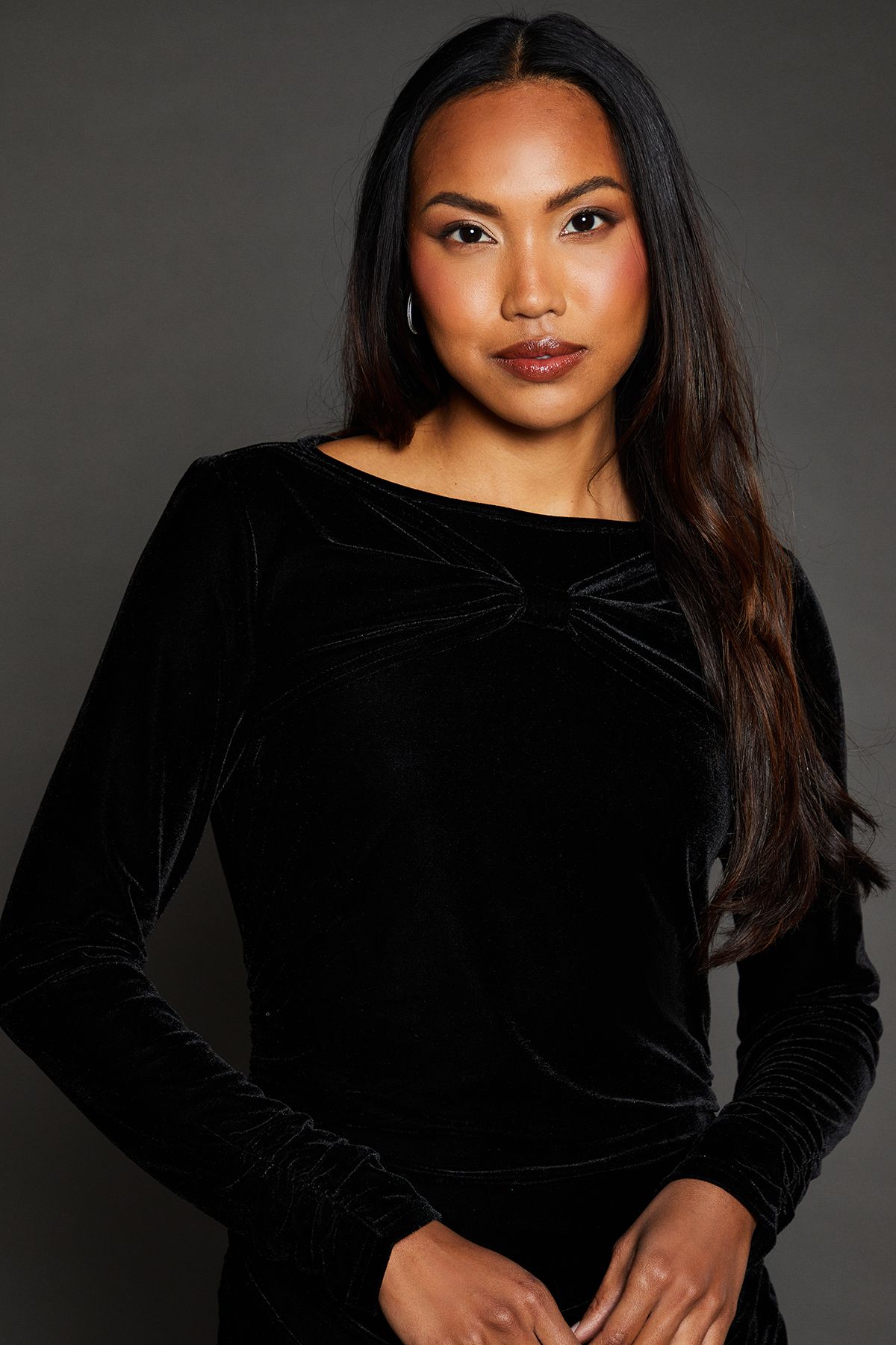 Principles Black Knot Detail Midi Dress Black image 4