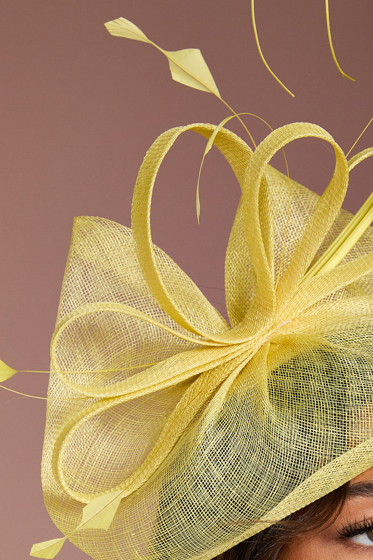 Coast Loop And Quill Fascinator Lemon image 3