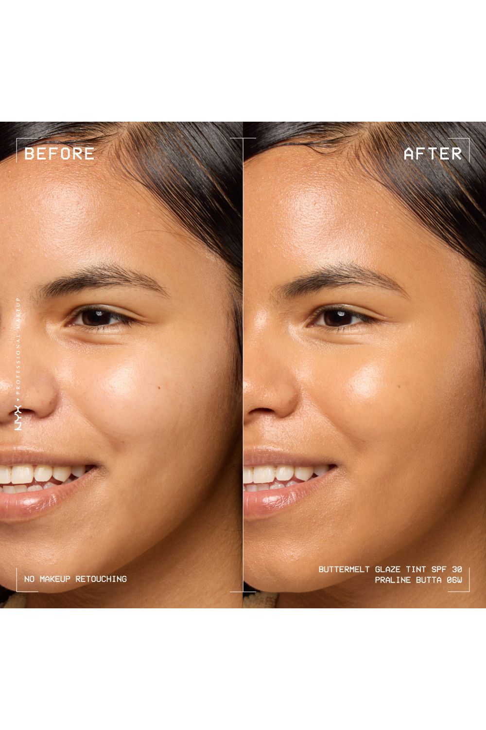 NYX Professional Makeup Buttermelt Glaze Soft Glow Skin Tint + SPF/FPS 30 30ml Praline Butta image 6