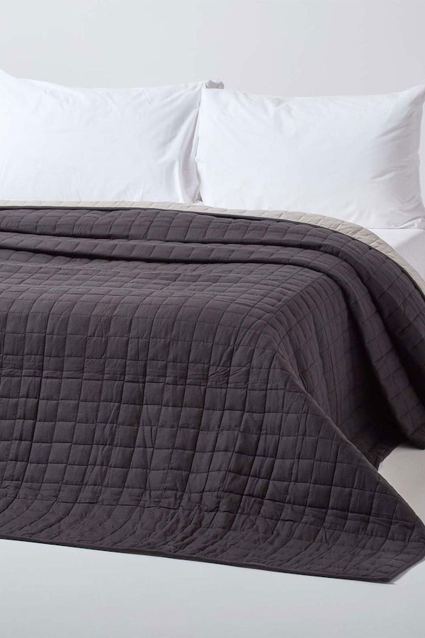 Homescapes Cotton Quilted Reversible Bedspread