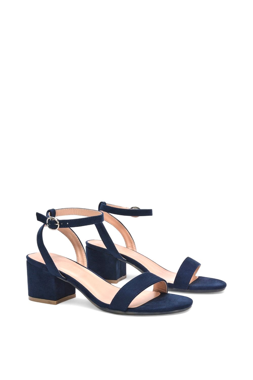XY London 'Gemma' Low Block Heel Open Toe Strappy Sandal Shoes image 4