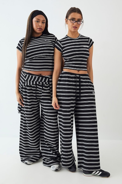 DSGN Studio DSGN Studio Stripe Wide Leg Trouser Black