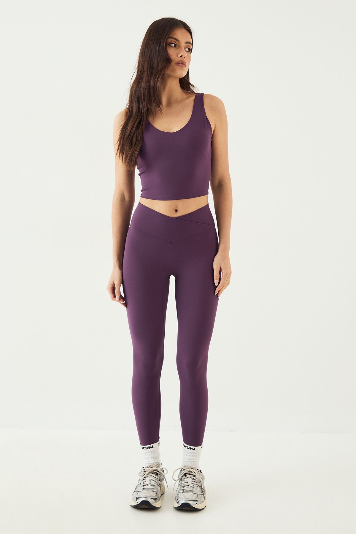 DSGN Studio DSGN Studio Ultra Sculpt Wrap Waist Legging Aubergine image 5