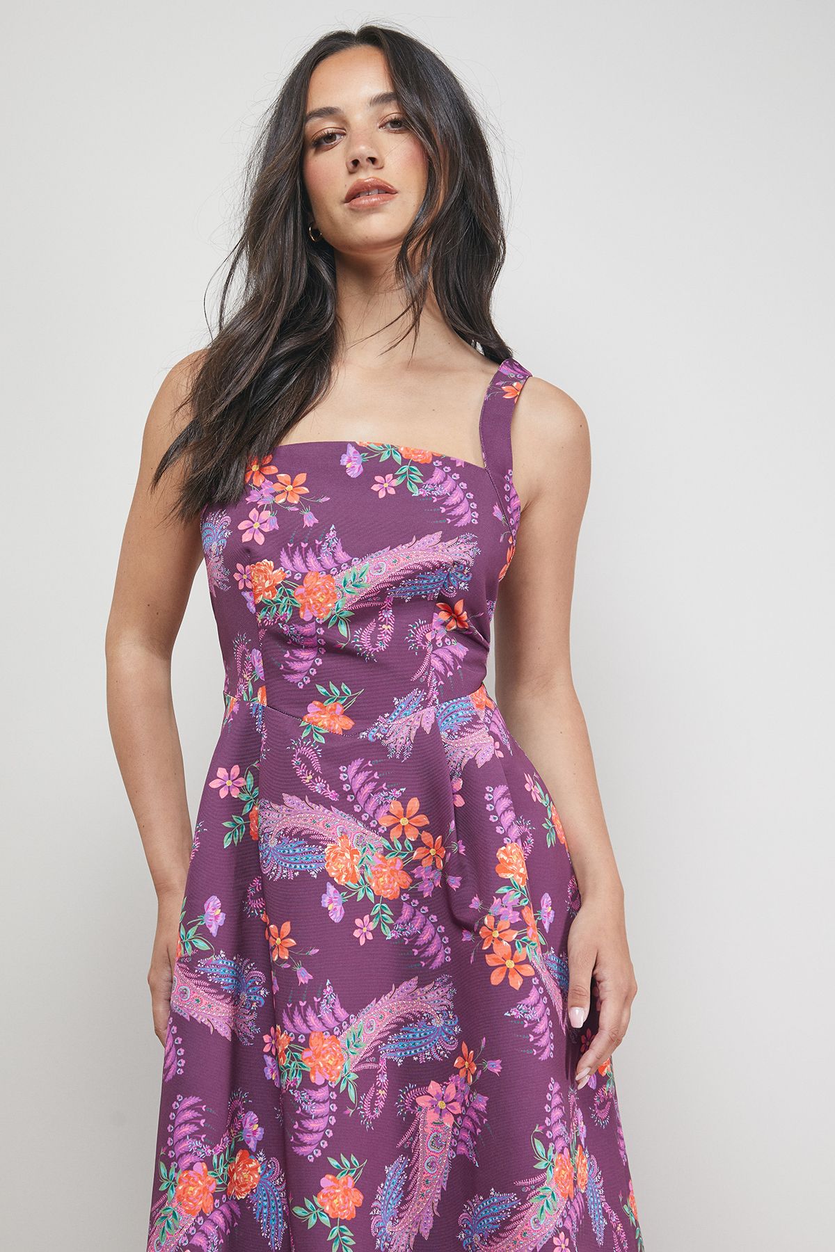 Oasis Strappy Midi Prom Dress Multi image 2