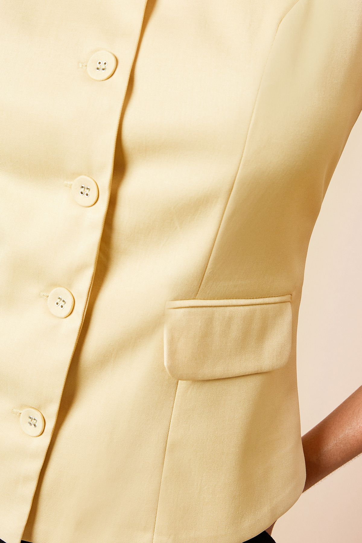 Dorothy Perkins Tailored Button Up Jacket Lemon image 5