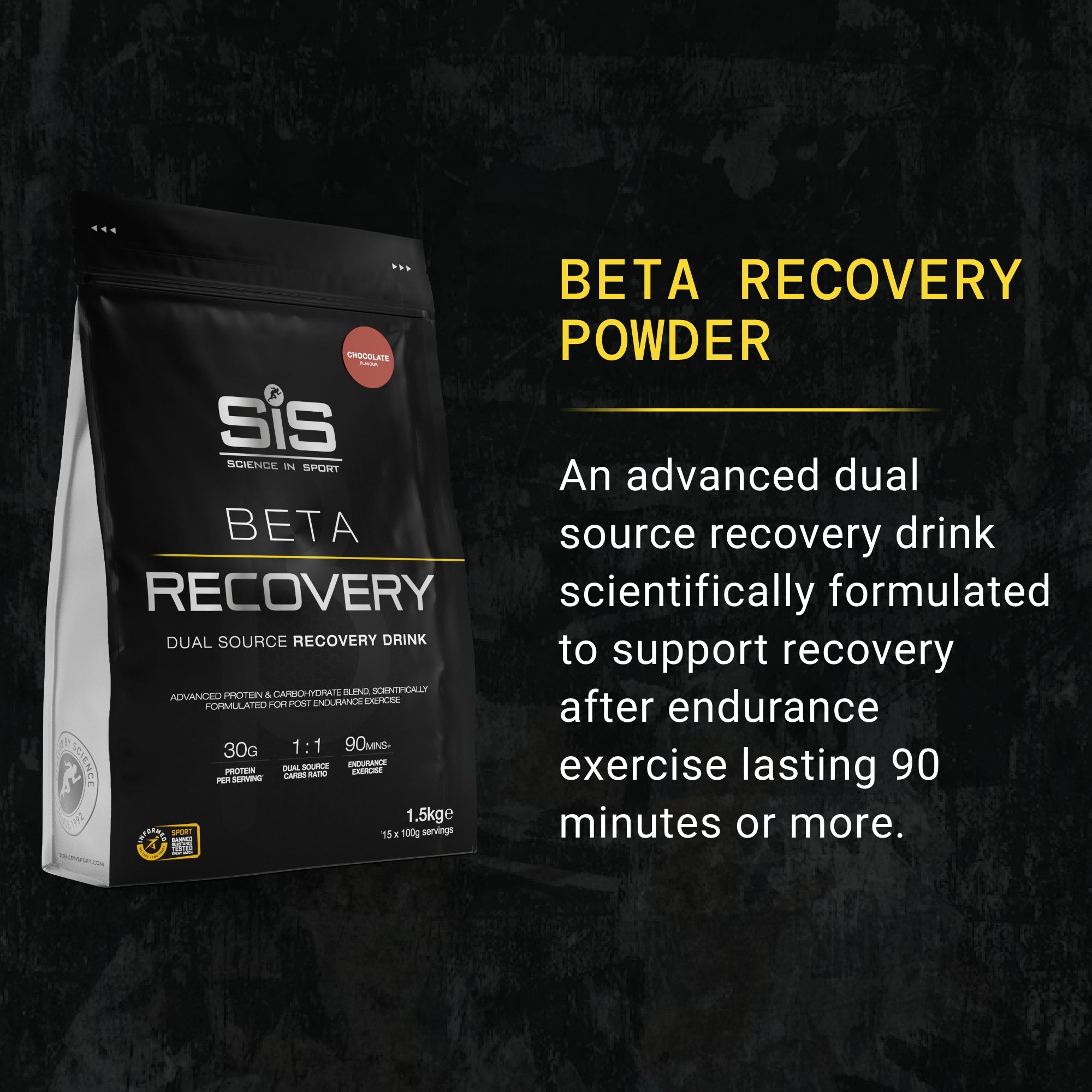 Science in Sport Beta Recovery - Dual Source Recovery Drink - Chocolate - 1.5KG image 3