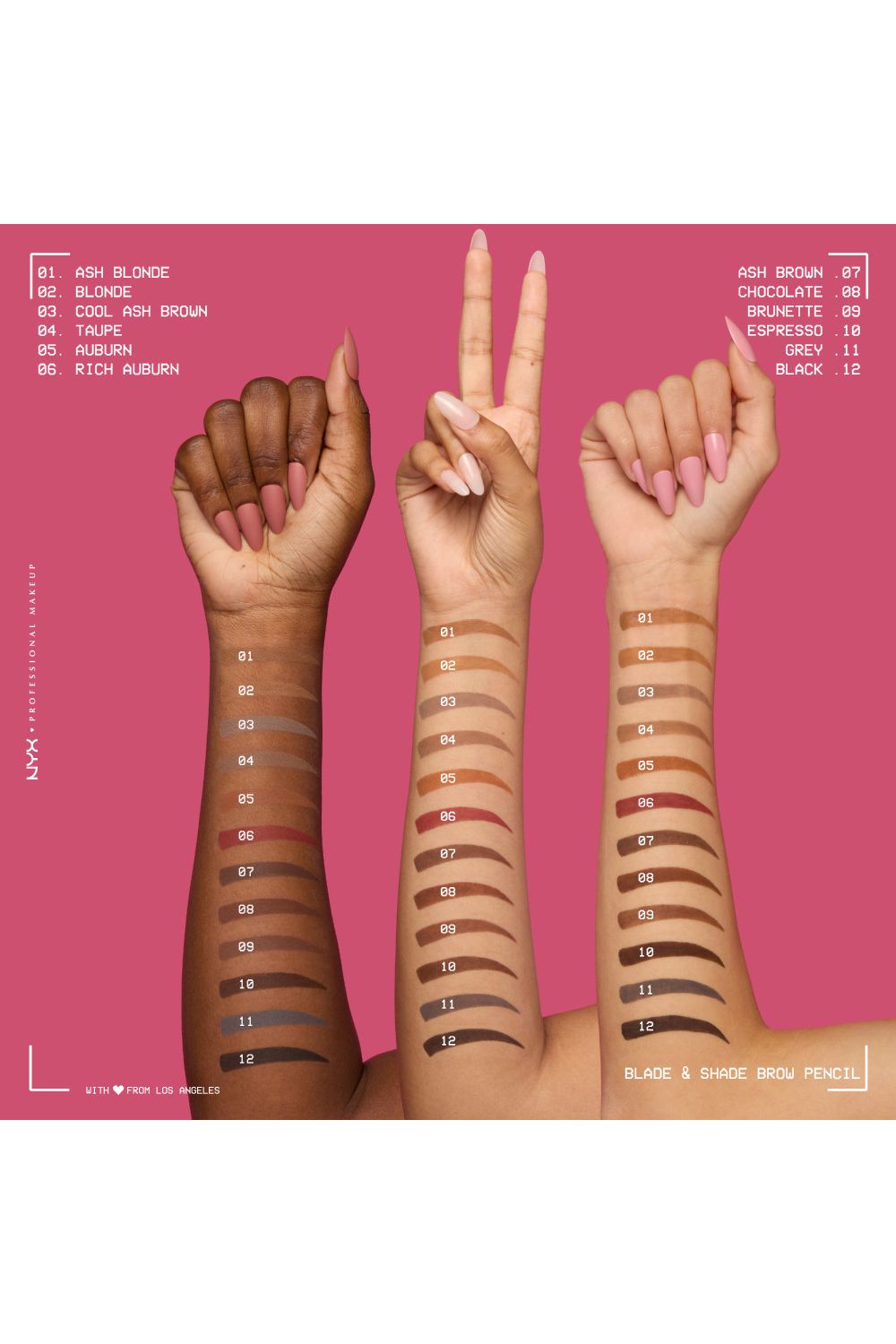 NYX Professional Makeup Blade & Shade, Nano Brow Mechanical Pencil 0.06g Rich Auburn image 9