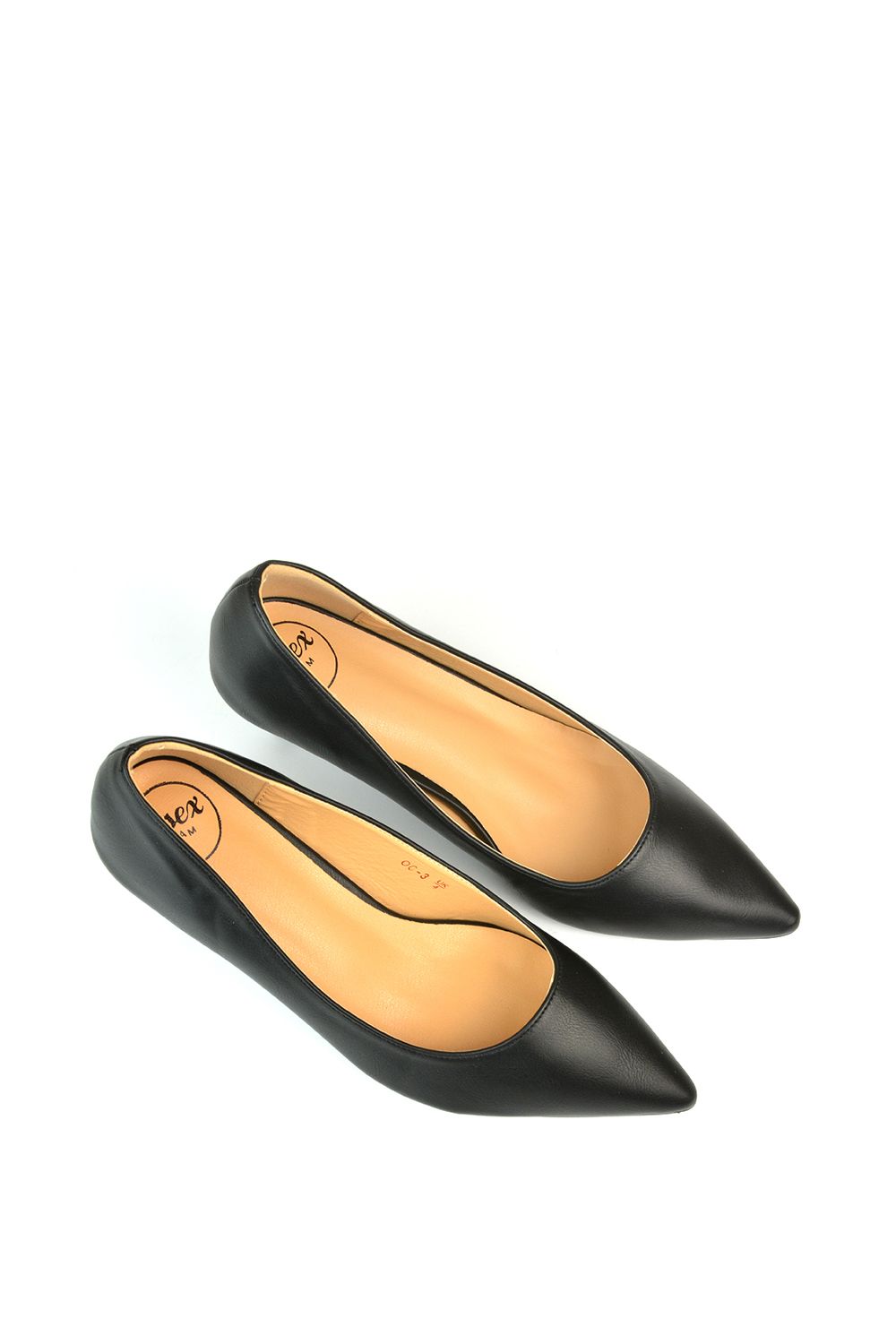 XY London 'Cali' Pointed Toe Low Stiletto Kitten High Heel Court Shoes image 4