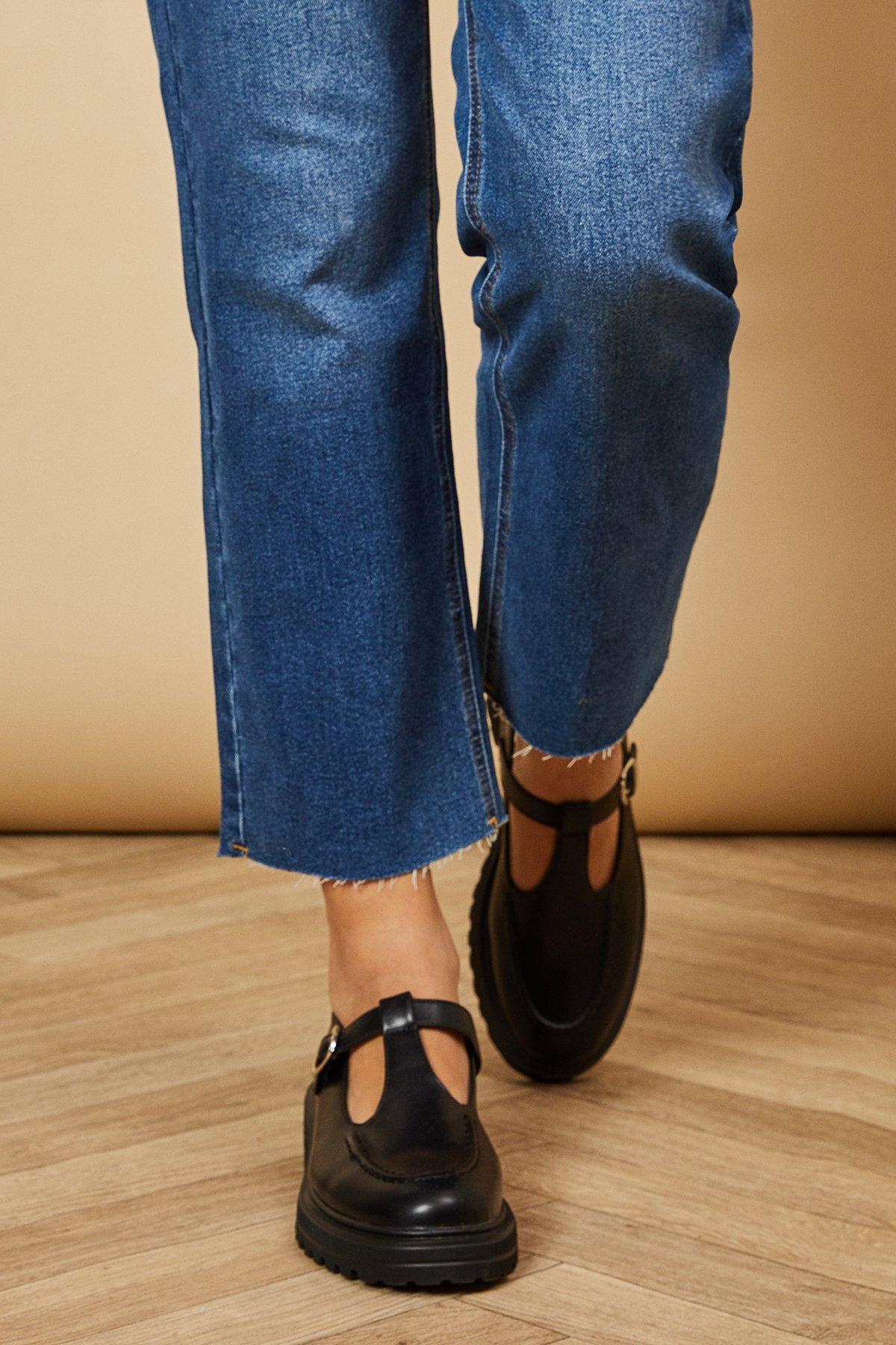 Wide Fit Mary Jane Shoes Nasty Gal Oasis Black Charis Faux