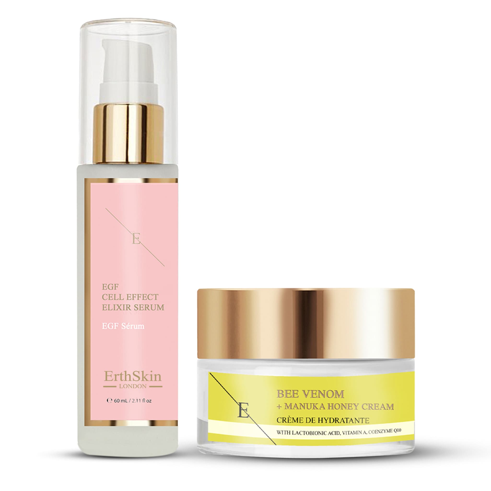 Erth Skin London Bee Venom Cream + EGF Serum – Anti-Aging Duo image 1