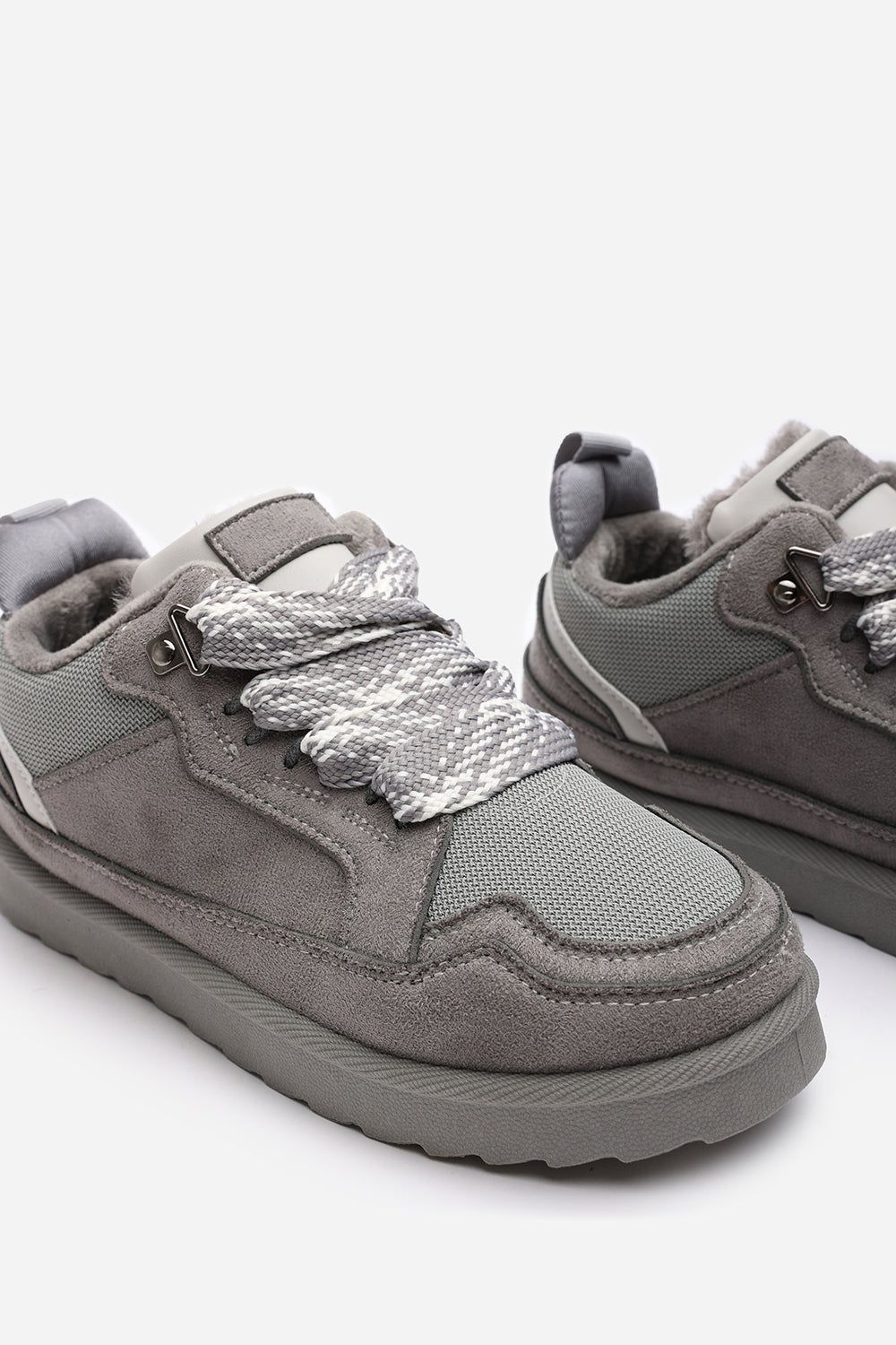 Where's That From 'Mireya' Suede Low Top Trainer With Mesh Panel And Faux Fur Lining image 5