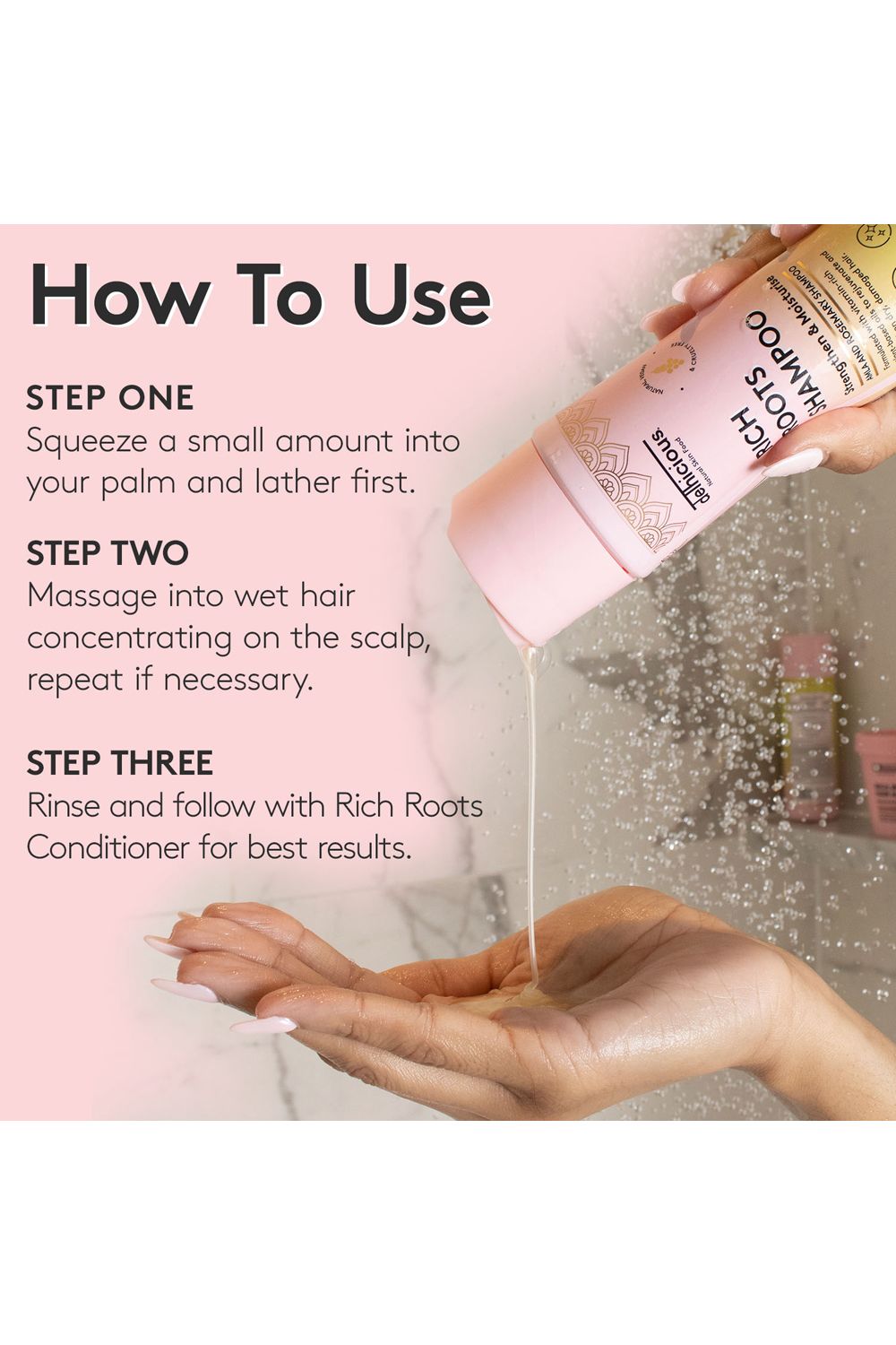 Delhicious Rich Roots Strengthen & Moisturise Shampoo - Amla & Rosemary 250ml Multi image 4