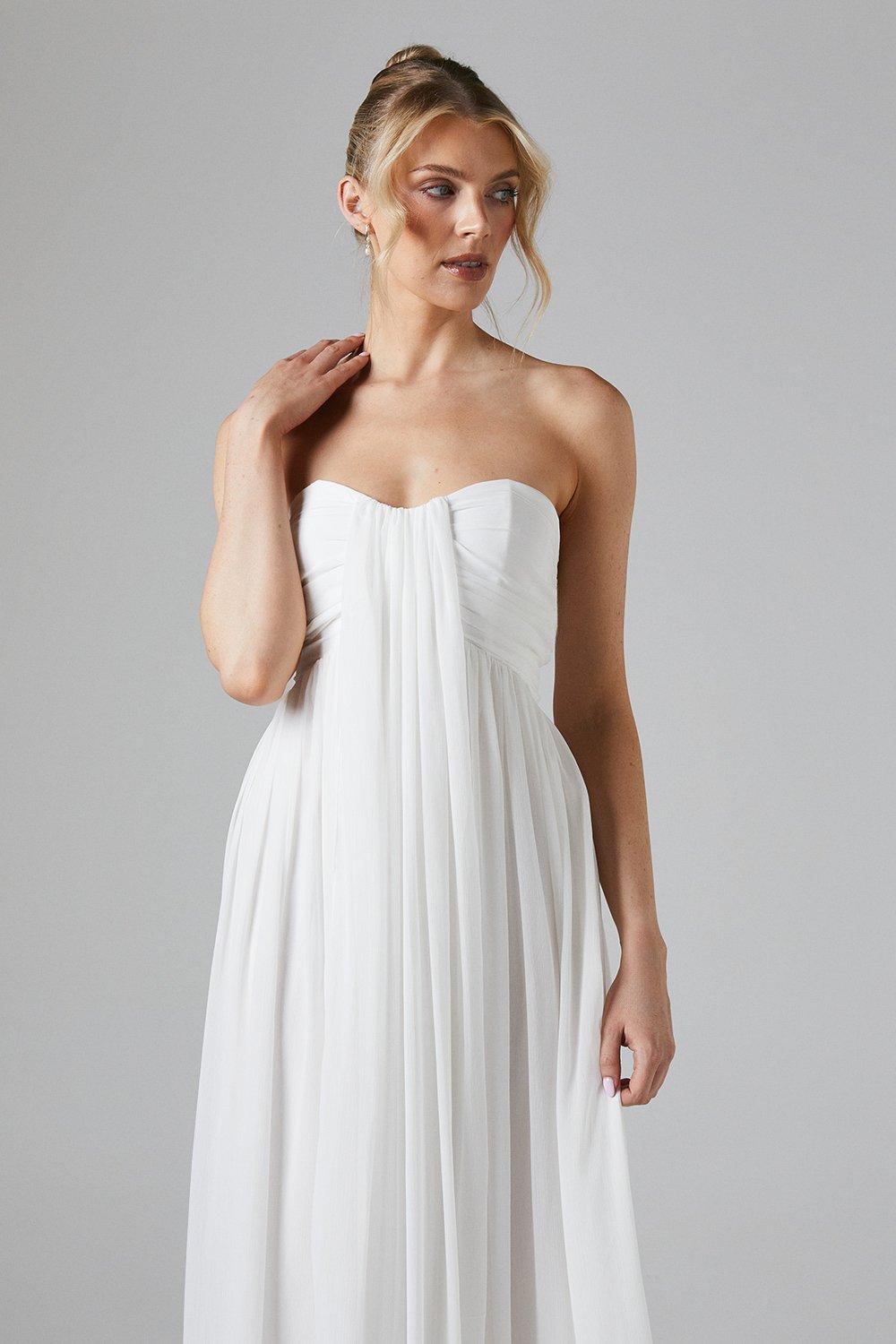 Coast Bandeau Chiffon Beach Wedding Dress Ivory image 2