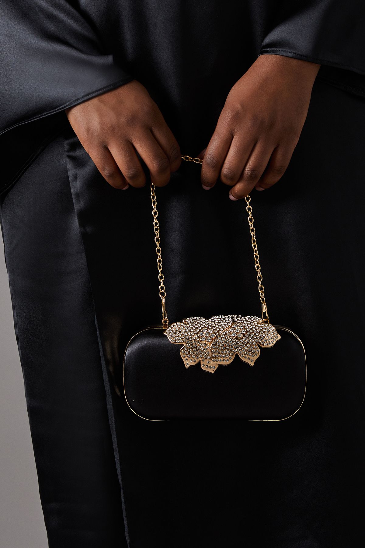 Coast Shanghai Embellished Clasp Hard Clutch Bag Black image 4