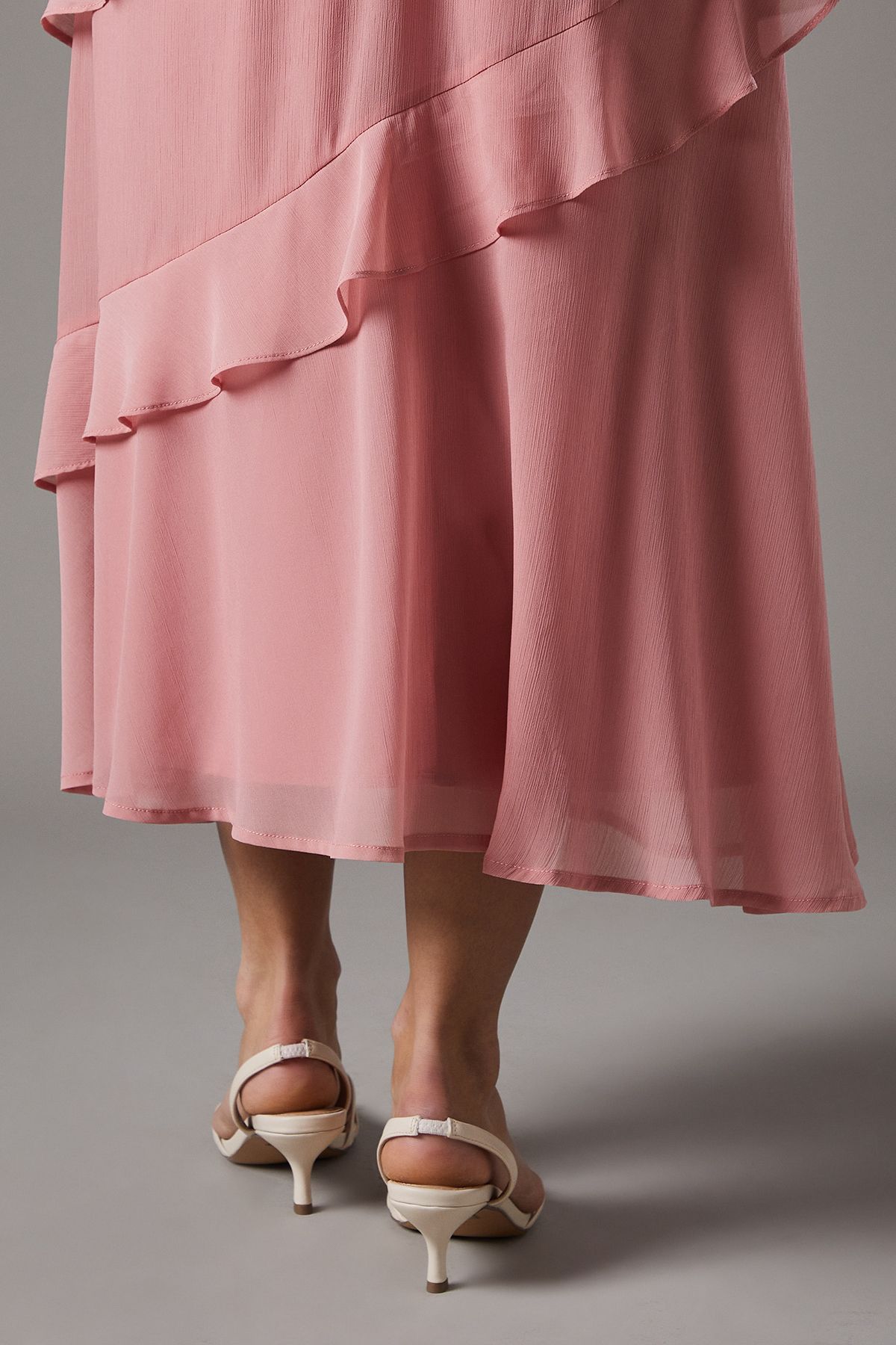 Coast Wide Fit Valina Faux Leather Slingback Cross Strap Kitten Heel Sandals Nude image 3