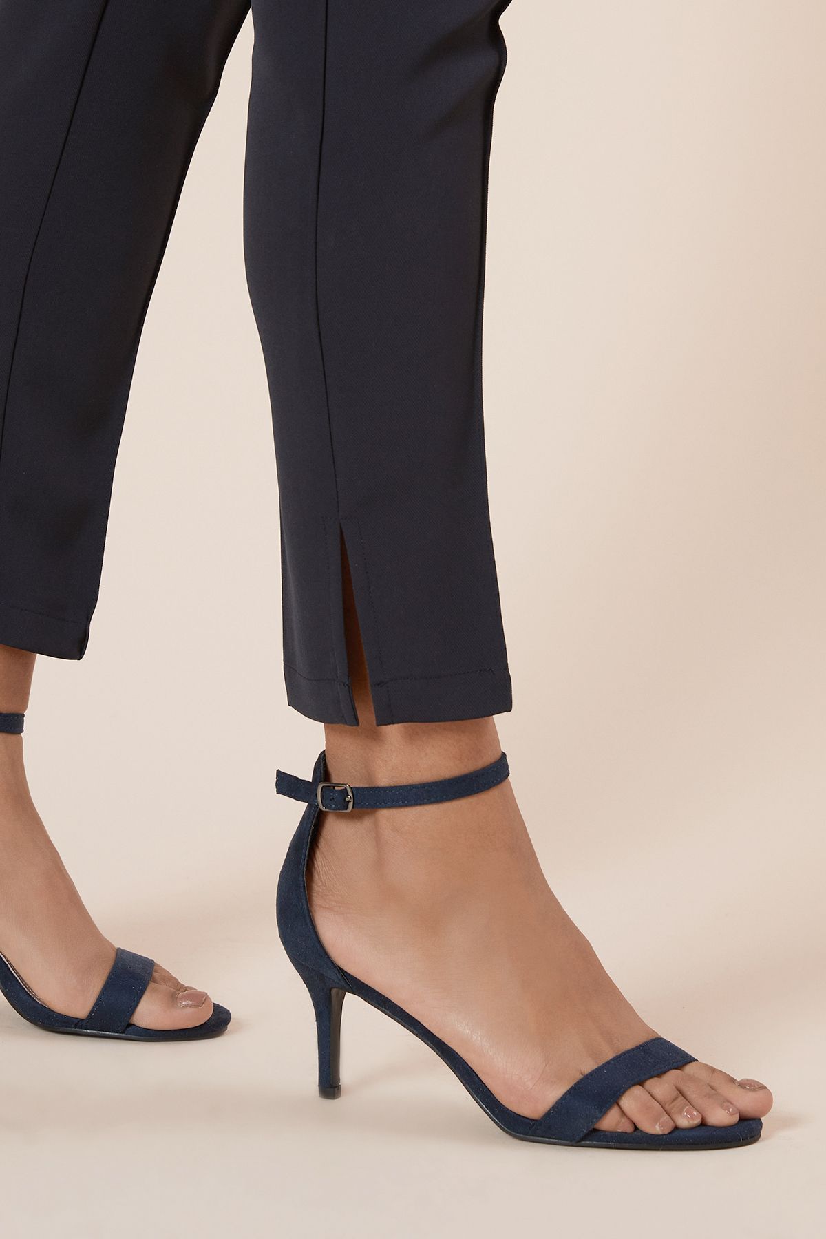 Dorothy Perkins Tasha Barely There Medium Stiletto Heel Sandals Navy image 3