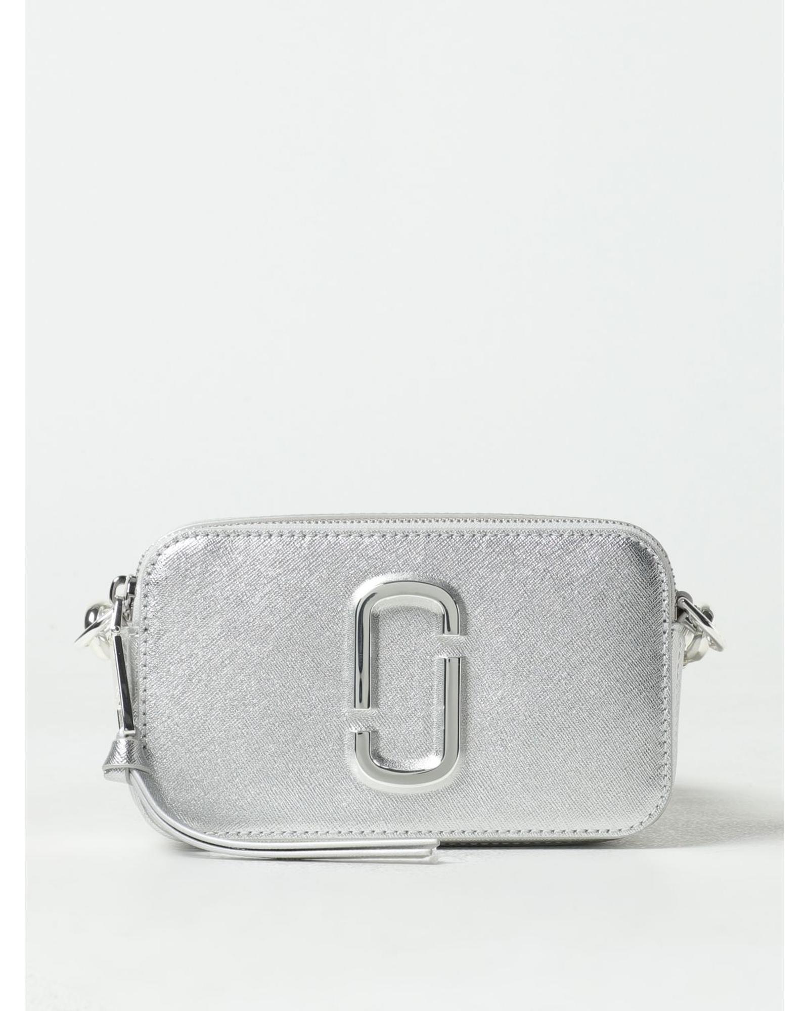 Marc Jacobs Snapshot Metallic Crossbody Bag Wo - Silver Clutch Bags