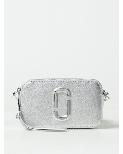 Marc Jacobs Snapshot Metallic Crossbody Bag Wo - Silver Clutch Bags