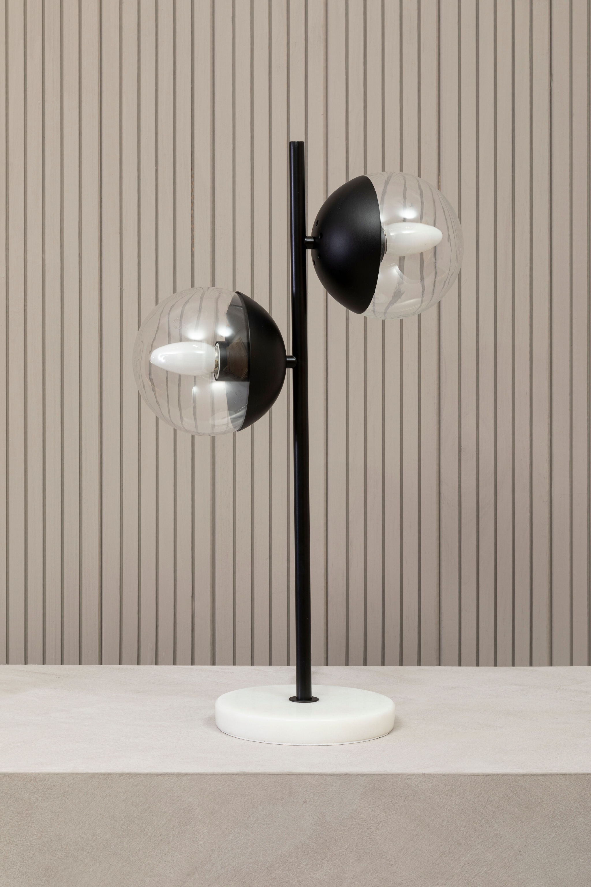 Orsina Handcrafted Two Light Table Lamp, Minimalist Design Bedside Lamp, Versatile Lamp On A Table image 2