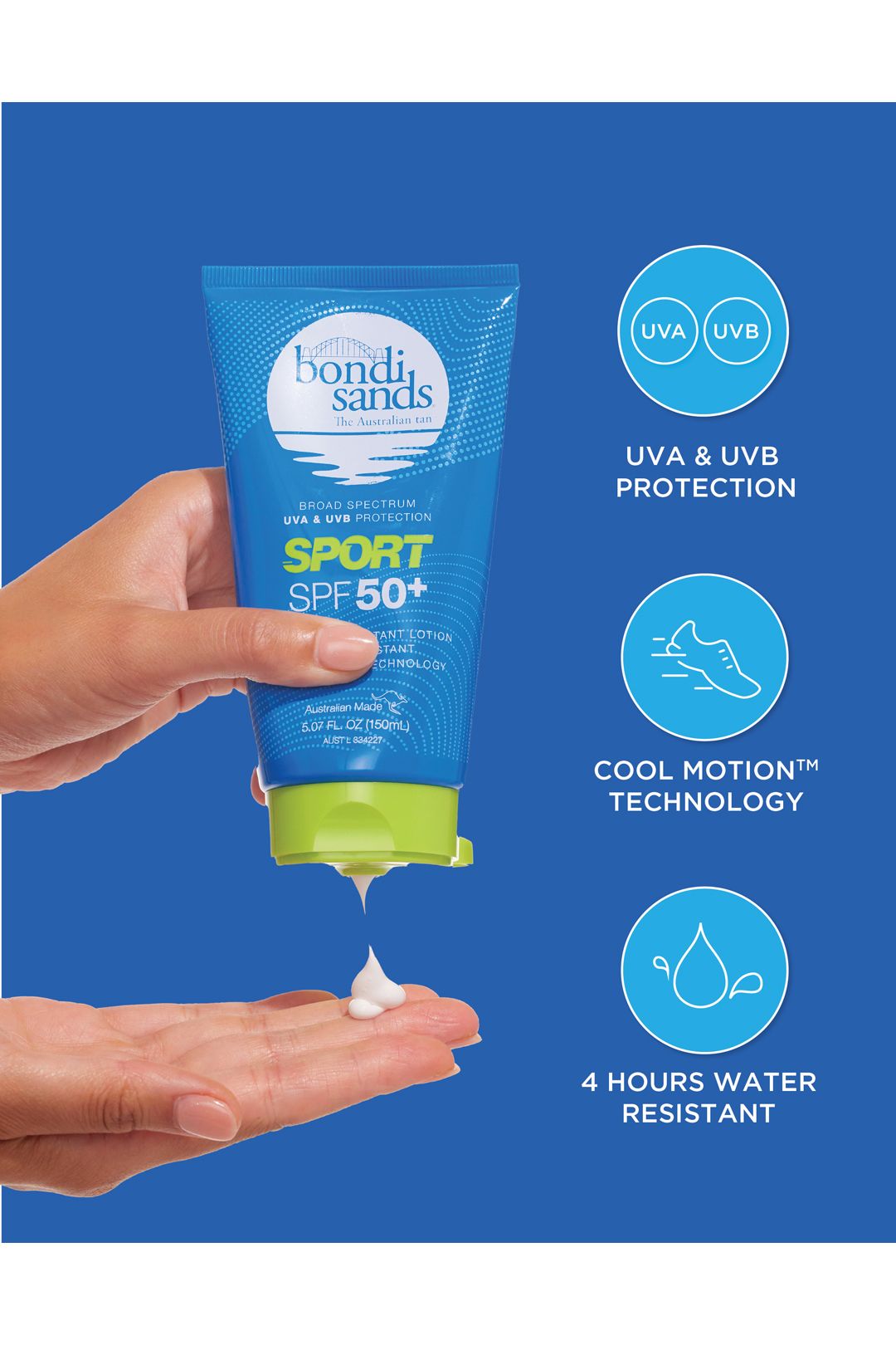 Bondi Sands Sport SPF 50+ Sunscreen Lotion 150ml Multi image 4