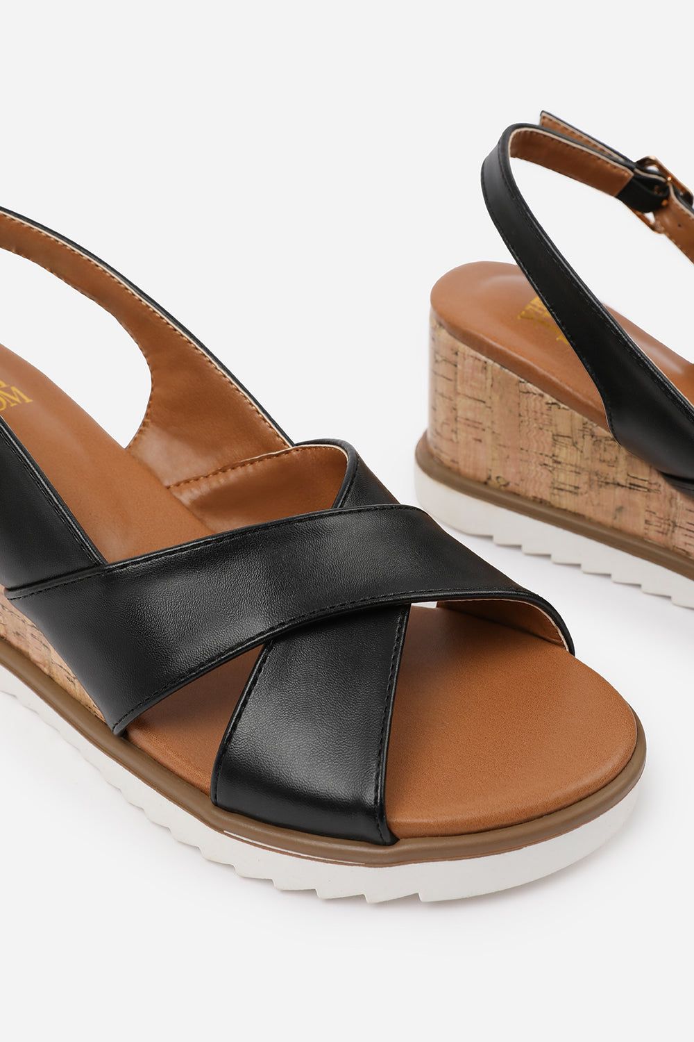 Where's That From 'Nala' Cross Over Strap Detail Wedge Shoes With Buckle Closure image 4