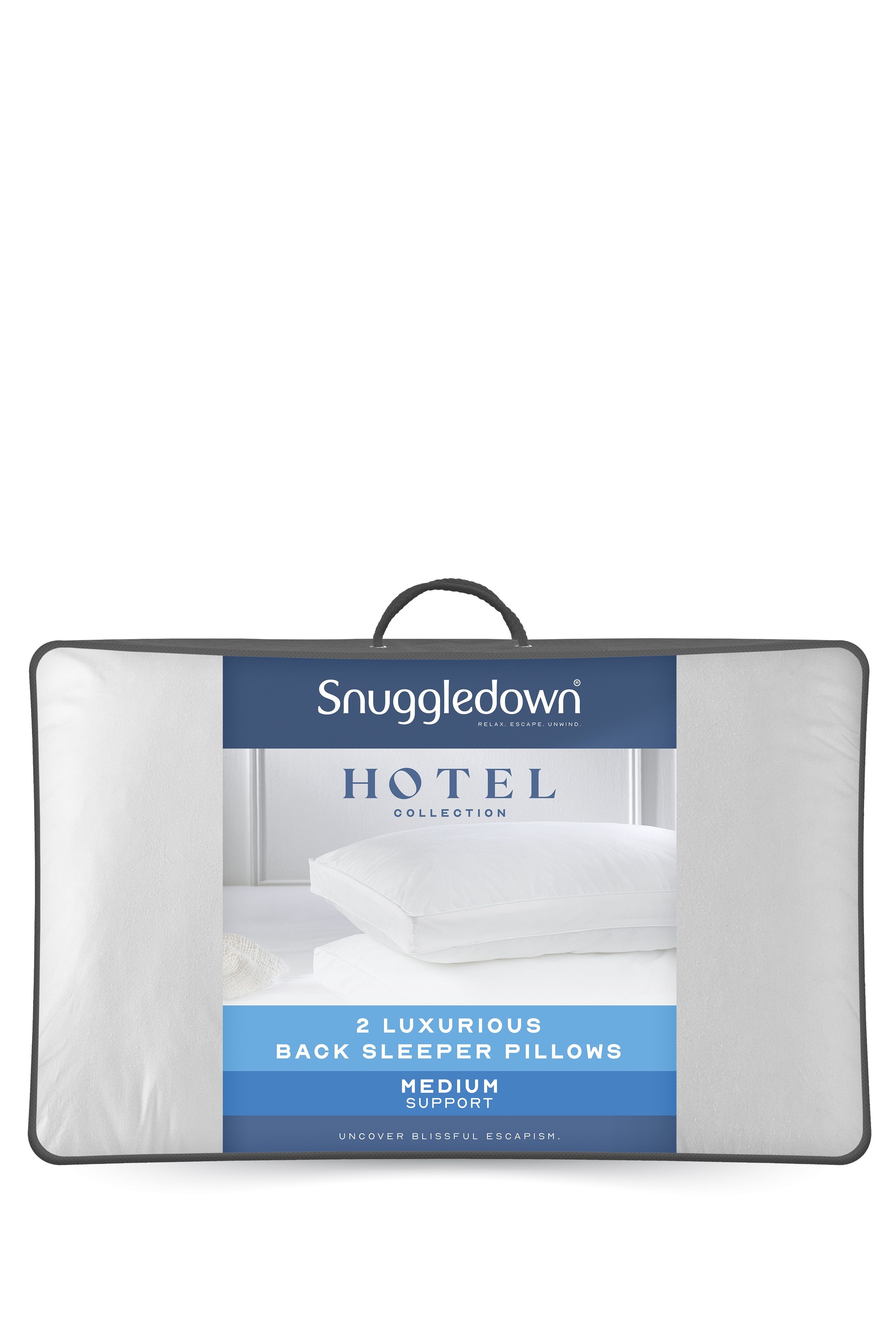 Snuggledown 2 Pack Hotel Luxurious Back Sleeper Medium Support Pillow image 10
