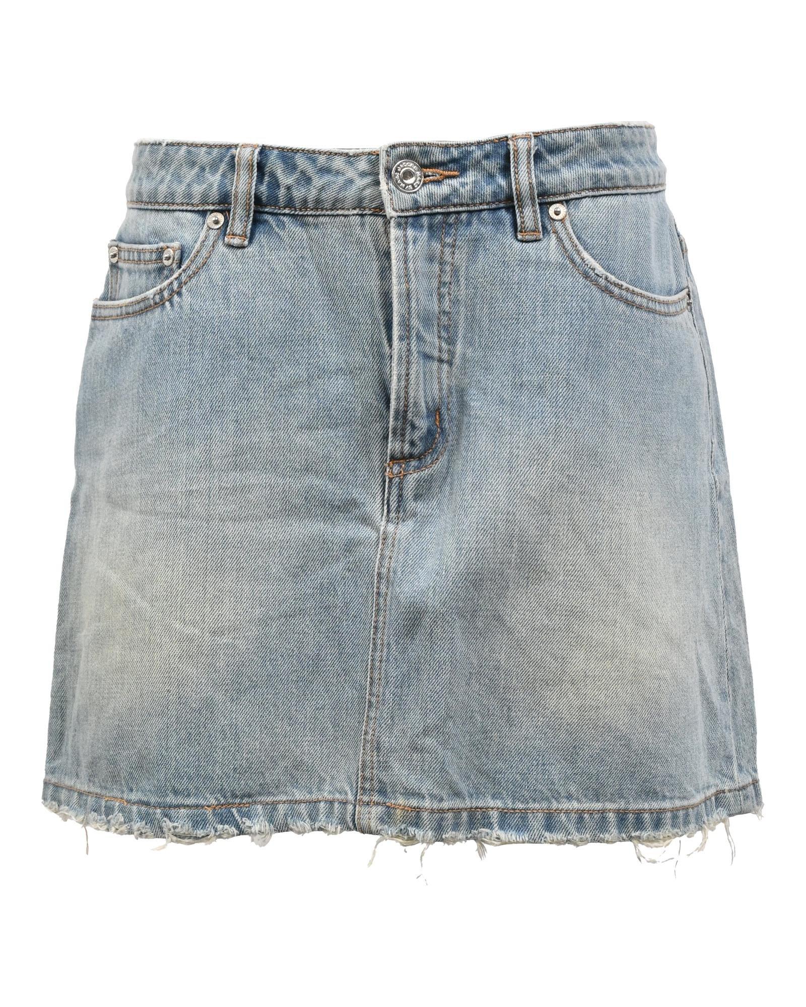 Marc Jacobs Preloved Mini Denim Skirt Frayed Hem Wo - Blue | Light Blue Mini